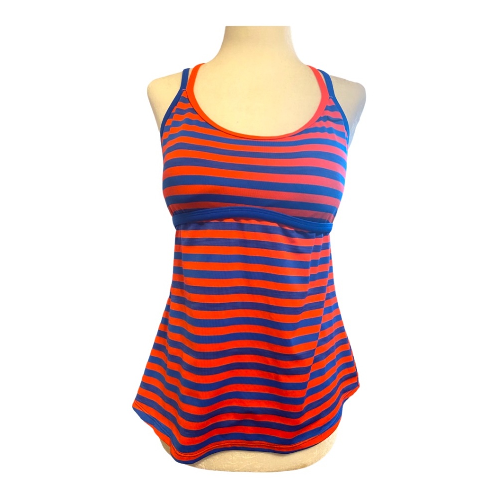 Nike striped tankini Sz L